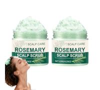 Gommage exfoliant au romarin pour le cuir chevelu, nettoyant et nourrissant en profondeur pour éliminer en douceur les pellicules et les impuretés, soin du cuir chevelu équilibré en sébum. (2PCS)