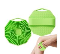 Gommage générique pour le corps de douche - 2 pièces de massage Loofah en silicone - Brosse de lavage corporelle - Nettoyage exfoliant doux La poignée antidérapante texturée : la brosse est optimisée