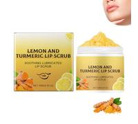 Gommage naturel pour les lèvres au curcuma et au citron pour lèvres foncées et ternes, exfoliant pour les lèvres à l'aloe vera pour les lèvres gercées et sèches, hydrate (1 pièce)