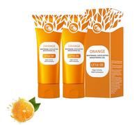 Gommage pour le visage - Gel exfoliant naturel orange - 50 g - Gel exfoliant éclaircissant - Nettoie en douceur et améliore la texture de la peau (2 pièces)