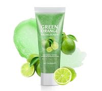 Gommage Visage À L'orange-Verte,Crème Hydratante Légère Pour Le,Skin Clear Gommage Visage,Visage Pour Femme Gel Exfoliant Visage Nettoyant,Soin visage exfoliant anti points noirs