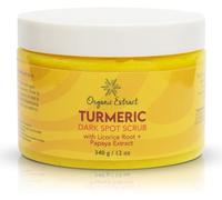 Gommage Visage au Curcuma - 340 g - Gommage Éclaircissant pour le Visage - Nettoyant Exfoliant, Uniformisant le Teint - avec Extrait de Papaye