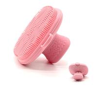 Gommage visage en silicone exfoliant brosse,Mini tapis de brosse de lavage manuel Nettoyant visage doux pour exfolier et Massage des pores pour tous les types de peau