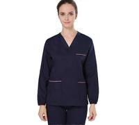 Gommages Uniforme Médical Femmes Ensemble De Gommage Médical Haut Et Pantalon-Bleu Foncé-M
