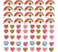 Gomme,80 Pcs Gomme Crayon De Haute Qualité,Précise Et Durable,Gomme Essentials,Soft Design,Sans Pvc,Mini