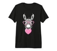 Gomme à Bulles en Forme d'âne avec cœur Rose T-Shirt Haut de Gamme