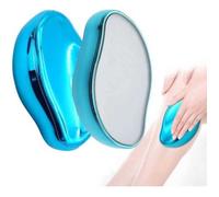 Gomme à Cheveux En Cristal, Pierre épilatoire Indolore En Cristal Magique, Outil D'épilation En Verre épilation Physique, (Blue)