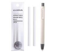 Gomme à clics rétractable avec 2 gommes de recharge | Gomme à crayon avec conception rétractable, gommes à crayon en caoutchouc de forme rechargeable pour enfantss, cadeau scolaire pour les enfantss