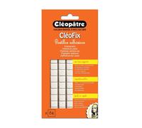 Cléopâtre Pâte à fixer CléoFix – 72 pastilles prédécoupées repositionnables blanches réutilisables