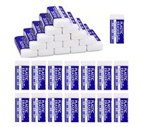 Gomme Blanche,30 PCS 2B Gomme à Effacer Gommes Plastiques Caoutchouc Blanches sans Latex de Supérieure Gomme pour Écoles Croquis Peintures Artistes Enseignants Enfants Adultes