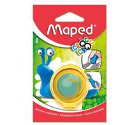 Maped - Gomme CROC CROC Bleue malléable - Fort pouvoir d'effaçage - Boîte escargot