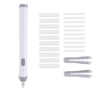 Gomme Electrique, Gomme automatique avec 22 recharges pour dessin, Fonctionnant sur batterie (blanc)