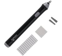 Gomme électrique tenwin, kit de gomme à piles avec 22 gommes remplaçables supplémentaires pour artistes, gomme à crayon automatique et portable pour le croquis, le dessin, les crayons à graphite (noir