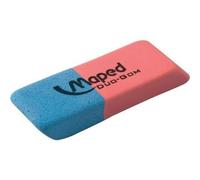 Maped Gomme en caoutchouc Duo-Gom medium - bords inclinés - bleu/rouge