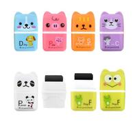 Gomme Enfant,Lot de 6 Gommes à Rouleaux Mignonnes pour Enfants,Mignon Crayon Gomme,en Caoutchouc avec étui à Rasage,Fournitures de Papeterie pour les Fêtes d'enfants, école, Fournitures de Bureau