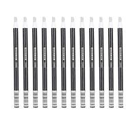 Gomme enveloppée de papier mettant en évidence la conception de câble souple, fourniture d'art de croquis non affûtée 12 pièces pour les étudiants en art, les enseignants, les