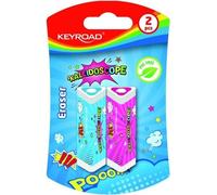 Gomme KEYROAD, triangulaire, 2 pièces, blister KR971852