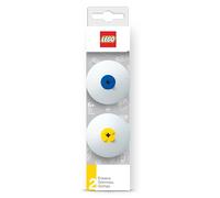 Gomme Lego Blu & Gialla. Confezione 2 Pezzi