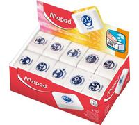 Gomme plastique Maped Essentials Soft blanc présentoir (40 gommes)