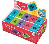 Gomme plastique Maped Essentials Soft couleur présentoir (40 gommes)