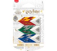 Gomme plastique Maped Pyramide HARRY POTTER blister de 3 pièces blanc