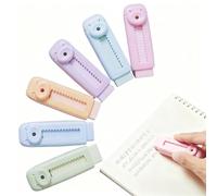 Gomme push-pull : composant de suppression d'erreurs de studio, lot de 6 quantités plus construction de conception esthétique colorée, accessoire de matériel de dessin | Outil rechargeable pour