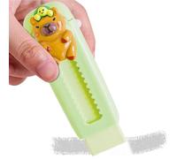Gomme rétractable - Capybara crayon en caoutchouc, curseur push pull design effaceur | Dessin et peinture Gommes d'art douces mignons, fournitures d'écriture créatives amusantes pour l'école