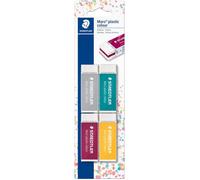 Gomme - Staedtler - Mars - Lot de 4 couleurs - Plastique - Effacement de qualité supérieure