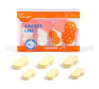 Gomme YPLUS - Gomme Crayon de Haute Qualité, Précise et Durable, Idéale pour Bureau, Dessin et Usage Quotidien - Lot de 6 Gommes Kawaii au Design Unique