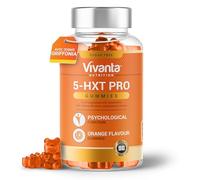 Gommes 5HXT Pro Griffonia 5HTP (Goût Orange) - Extrait de Griffonia Simplicifolia 200mg + Vitamine B6 - Complément Naturel de 5HTP Végétalien et Sans Sucre - 90 Gommes
