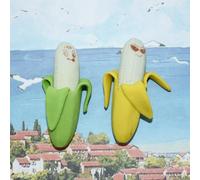 Gommes À Crayon En Caoutchouc Style Fruit Banane, 4 Pièces, Papeterie Scolaire Pour Étudiants