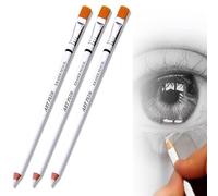 Gommes à Crayons avec Pinceau,3 Pièces Gomme Professionnelle pour Artistes,Gommes de Précision en Bois,pour Fusain,Croquis et Dessins,Accessoire Peinture & arts Créatifs