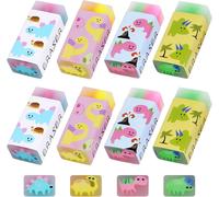 Gommes À Effacer, 8pcs Art Eraser Gommes, Gommes Colore¿Es Pour Enfant Gomme Parfumée À Imprimé Dinosaure Pour Étudiant Croquis Bureaux Fourniture Scolaire Dessin Papeterie Cadeaux[Z131]