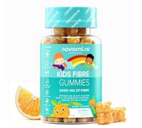 Gommes à mâcher aux fibres pour enfants - Complément en fibres 1000 mg avec chrome, vitamine D - Pour la santé intestinale et le soutien du système digestif - 30 gommes - Novomins