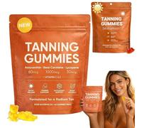 Gommes de bronzage de la peau, mélange bêta-C-arotène et L-ycopène, Sublime l'éclat naturel de la peau, et prolonge et accélère les résultats du bronzage (A, 1PCS)