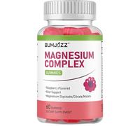 Gommes de complexe de magnésium 800 mg - 60 unités. Gommes de glycinate, citrate et malate de magnésium pour la fonction musculaire au repos