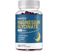 Gommes de glycinate de magnésium 400 mg avec L-thréonate de magnésium 200 mg - 60 comprimés - Complément alimentaire - Vitamine CoQ10