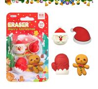 Gommes de Noël, Mini gommes mignonnes, Mini gomme puzzle noel, Petites gommes, Papeterie de noel kawai, Pour Noël, fête, étudiants, fournitures scolaires