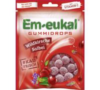 Gommes Em-Eukal cerise sauvage-sauge avec sucre. 90 g