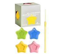 Gommes en forme d'étoile | 4 pièces de papeterie à long terme : gomme avec sangle, et cohérentes pour étudiants, , enseignants, artistes, rédacteurs, salles de xamens, etc