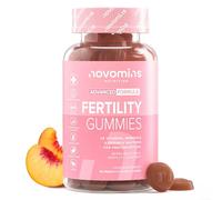 Gommes Fertilité Femme - Acide Folique 400 µg, Inositol, Zinc & CoQ10 - Complément Prénatal Complet - 22 Vitamines, Minéraux & Probiotiques - Végétalien & Sans Gluten - 1 Mois - Novomins
