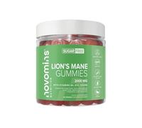 Gommes Lion’s Mane - Extrait 2500 mg + Vitamines B6, B12, Iode - Focus, Mémoire & Système Nerveux - Nootropique Vegan Sans Sucre - Champignon Adaptogène Crinière de Lion - 60 Gommes - Novomins