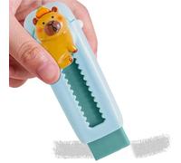 Gommes mignonnes Push Pull | Gomme rétractable | Tirage coulissant Capybara Eraser | Gomme rétractable | Glissez l'élastique pour dessiner et colorier