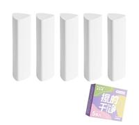 Gommes Multicolore 5 Pièces, 2B Gomme Blanche triangulaires à Effacer Gommes Plastiques Caoutchouc Blanches sans Latex de Gomme pour Écoles Croquis Papeterie, Bureau Enfants Adultes (White1)