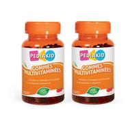 PEDIAKID - Gommes Multivitaminées - Formule Naturelle au Délicieux Arôme de Cerise - Contribue à la Réduction de la Fatigue - Soutient les Défenses Naturelles de l'Organisme - Lot de 2 piluliers