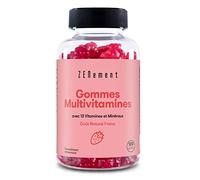 Gommes Multivitamines et Minéraux pour Enfants et Adultes, 120 Gummies | Goût Naturel Fraise | Avec 13 Vitamines et Minéraux | Sans Gélatine, Végétarien, Sans Gluten | Zenement