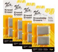 Gommes Pétrissables Signature 2pc 4pack,Créer Un Highlighter,Effacer Ou Éclaircir Les Dessins Au Fusain,Au Pastel,Au Crayon,À La Craie,Idéal Pour Le Dessin Ou Le Croquis