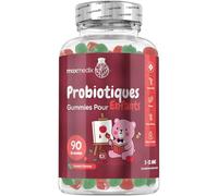 Gommes Probiotique Enfant pour 3-12 Ans - 90 Gummies Vegan - 45 Jours, Probiotics d'1 milliard d’UFC de Bacillus Coagulans avec Prébiotique Inuline, Saveur Pomme, Complément sans OGM, sans Gluten