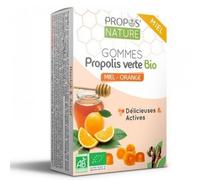 Gommes Propolis Verte Bio Miel Et Orange - Délicieuses Et Actives 45 G - Propos Nature