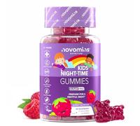 Gommes Sommeil Enfant - Magnésium, L-Théanine, Botanique - Nuit Paisible & Système Nerveux - Sans Sucre, Végétalien, Sans Gélatine - 30 Gommes - Novomins